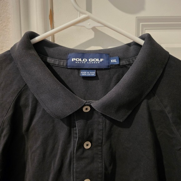 Polo Golf Ralph Lauren Mens XXL Black Pima Cotton Polo Shirt The Hills Logo - Picture 5 of 7